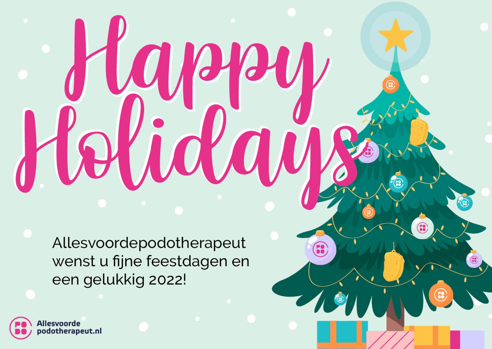 Fijne feestdagen en een gelukkig 2022!